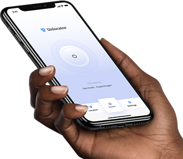 Unlocator VPN app on a smartphone